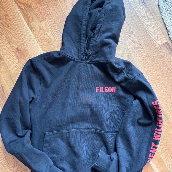 Filson Smokey Bear Made in USA Hoodie Heavyweight Hooded Sweatshirt S